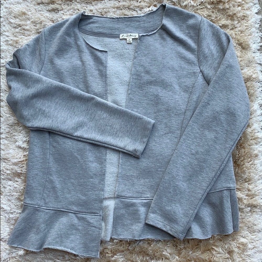 Sweatshirt cardigan-gray